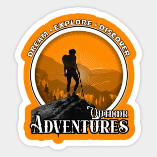 Outdoor Adventures - Hiking Monochrome 001 Sticker